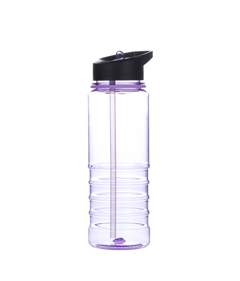 Bouteille de paille Tritan portable de 700 ml pour les sports de plein air